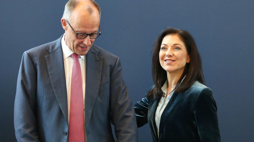 Friedrich Merz und Katherina Reiche am 13.04.2026