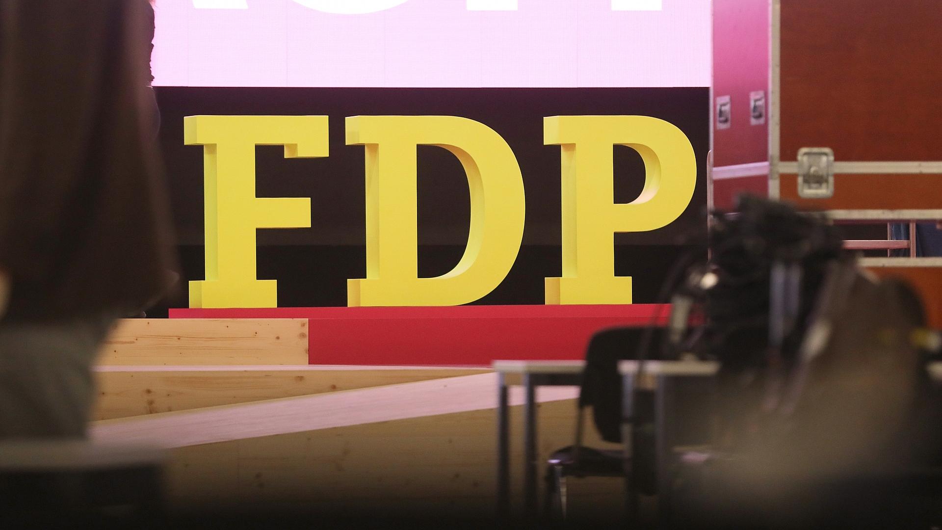FDP-Logo auf Parteitag (Archiv)