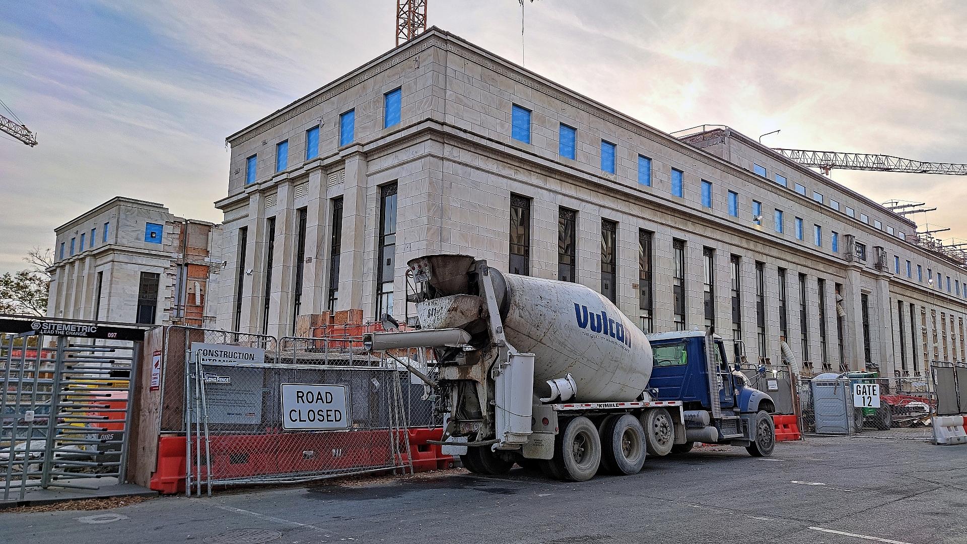 Baustelle am Sitz der Federal Reserve