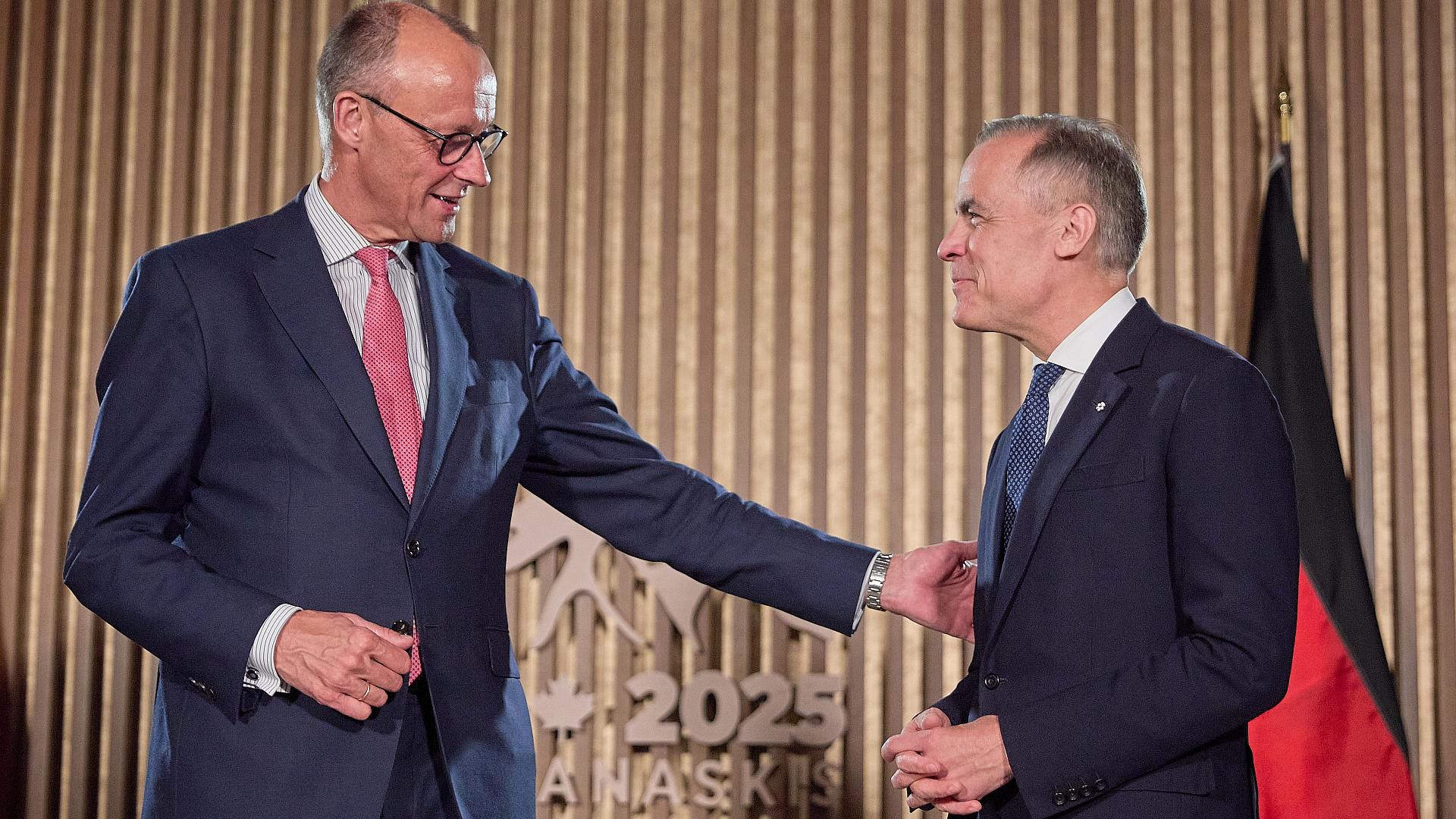 Friedrich Merz und Mark Carney (Archiv)