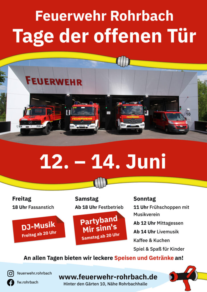 Aktuelles aus St. Ingbert | Bild: Stadt St. Ingbert Tage der offenen Tür bei der Freiwilligen Feuerwehr in Rohrbach vom 12.-14. Juni