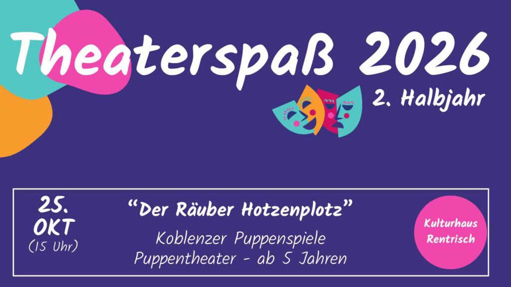 Puppentheater, Märchen und Musik: St. Ingbert startet Theaterspaß-Herbst 2026 1 Aktuelles aus St. Ingbert | Bild: Stadt St. Ingbert Theaterspaß 2026: Theater, Musik und Weihnachtszauber für die ganze Familie