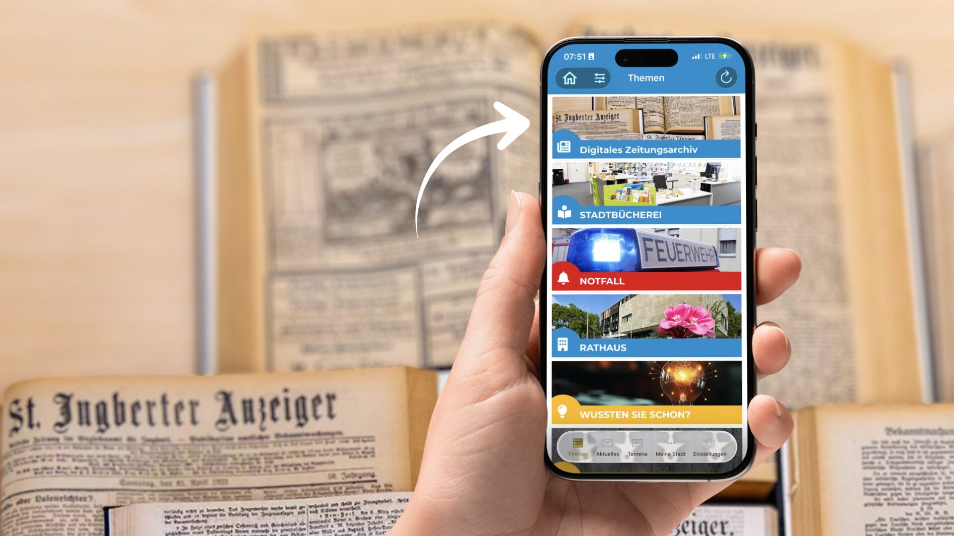 St. Ingberter Zeitungsarchiv jetzt über die INGO-App abrufbar 1 Aktuelles aus St. Ingbert | Bild: Stadt St. Ingbert St. Ingberter Zeitungsarchiv jetzt direkt über die INGO-App erreichbar