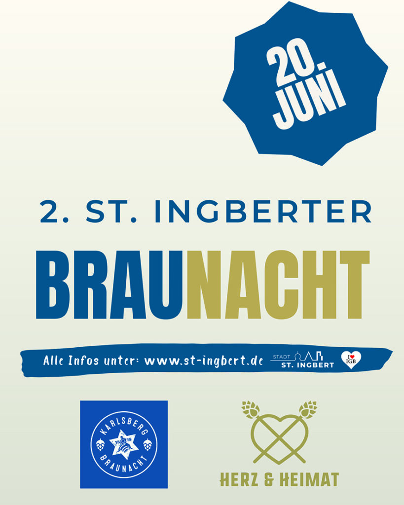 Aktuelles aus St. Ingbert | Bild: Stadt St. Ingbert 2. Braunacht in St. Ingbert: Braukunst, Live-Musik und geselliges Miteinander am 20. Juni