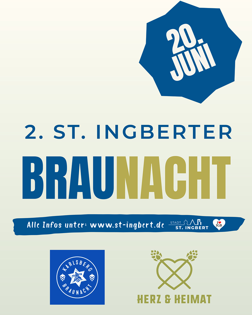 Aktuelles aus St. Ingbert | Bild: Stadt St. Ingbert 2. Braunacht in St. Ingbert: Braukunst, Live-Musik und geselliges Miteinander am 20. Juni
