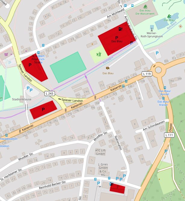 Schwimmbad „das blau" in St. Ingbert: Stadt mahnt zu regelkonformem Parken 1 Aktuelles aus St. Ingbert | Bild: Stadt St. Ingbert Hohe Besucherzahlen im Schwimmbad „das blau“ – Stadt weist auf Parkmöglichkeiten und geltende Verkehrsregeln hin