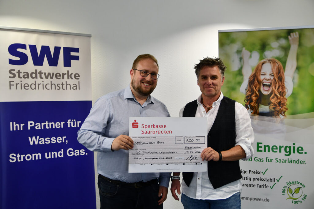 Stadtwerke Friedrichsthal stärken zehn Friedrichsthaler Einrichtungen mit 6.000 Euro 3 SC Fthal