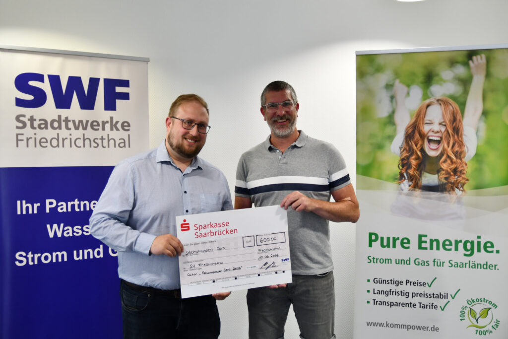 Stadtwerke Friedrichsthal stärken zehn Friedrichsthaler Einrichtungen mit 6.000 Euro 2 SV Fthal