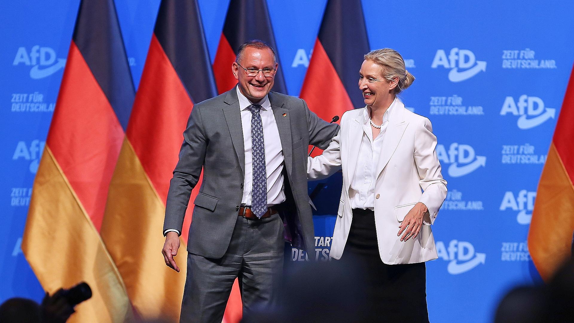 Weidel und Chrupalla schwören AfD auf Regierungsverantwortung ein 1 Tino Chrupalla und Alice Weidel am 05.07.2026