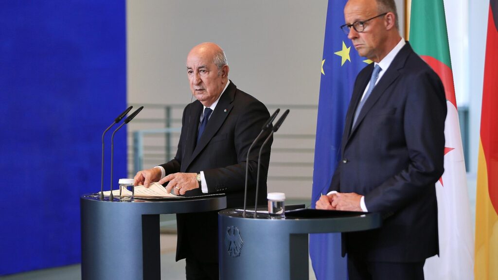 Abdelmadjid Tebboune und Friedrich Merz am 16.07.2026