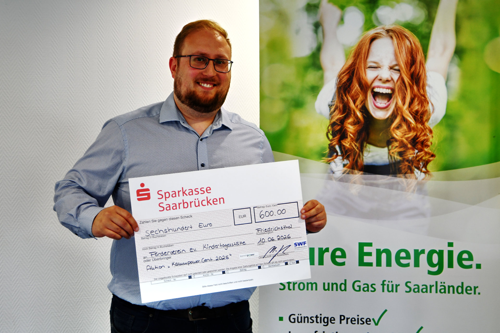 Stadtwerke Friedrichsthal stärken zehn Friedrichsthaler Einrichtungen mit 6.000 Euro 1 foerderver. ev kita