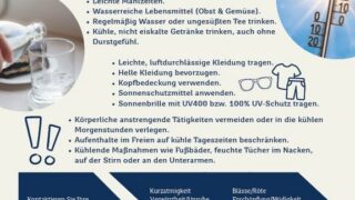 Ministerium veröffentlicht Hinweise zum Schutz vor Hitze