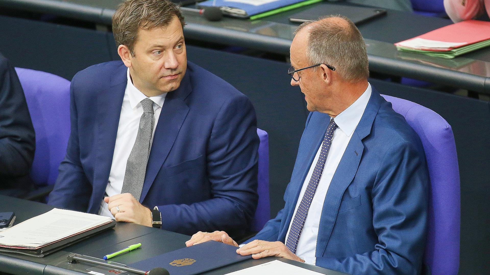 Lars Klingbeil und Friedrich Merz (Archiv)