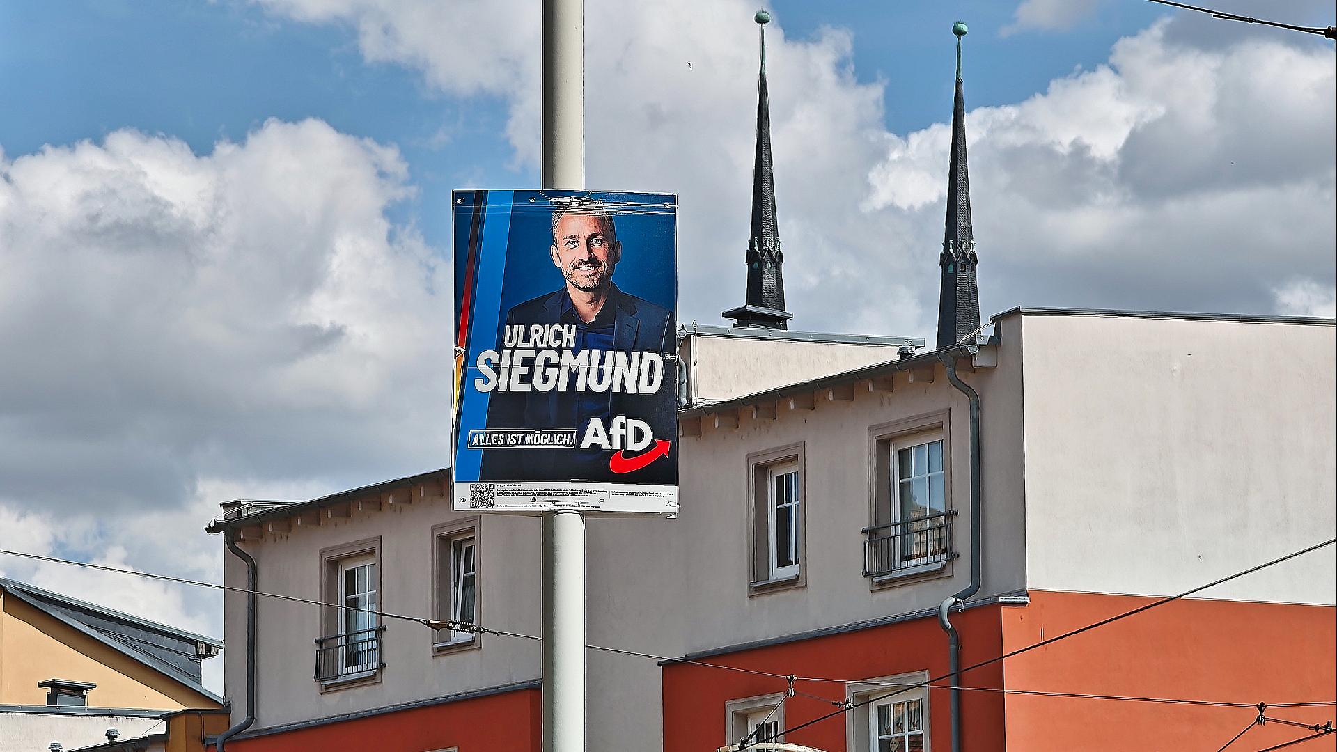 AfD-Wahlplakat mit Ulrich Siegmund (Archiv)