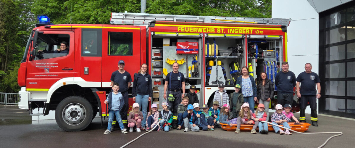 Aktuelles aus St. Ingbert | Bild: Stadt St. Ingbert Rohrbacher Kindertagesstätten besuchen die Feuerwehr