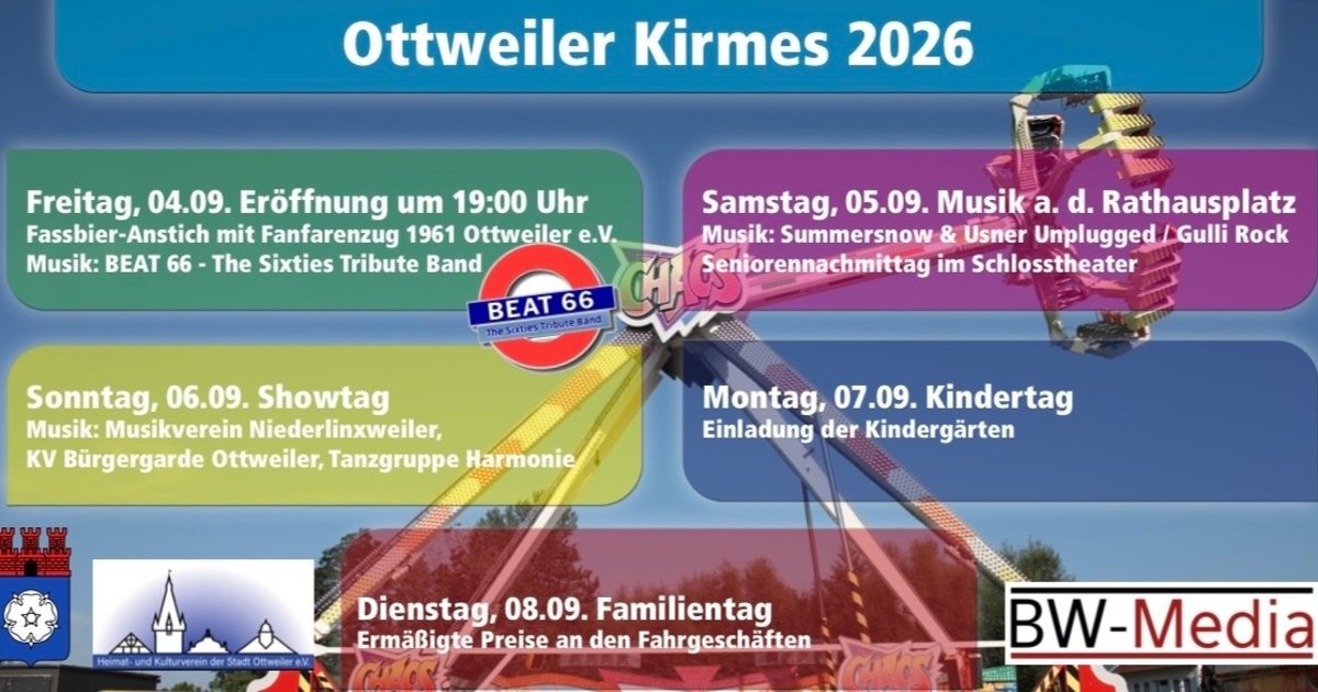 Ottweiler bereitet sich auf Kirmes 2026 vor 1 Aktuelles aus Ottweiler | Bild: Stadt Ottweiler Kirmes