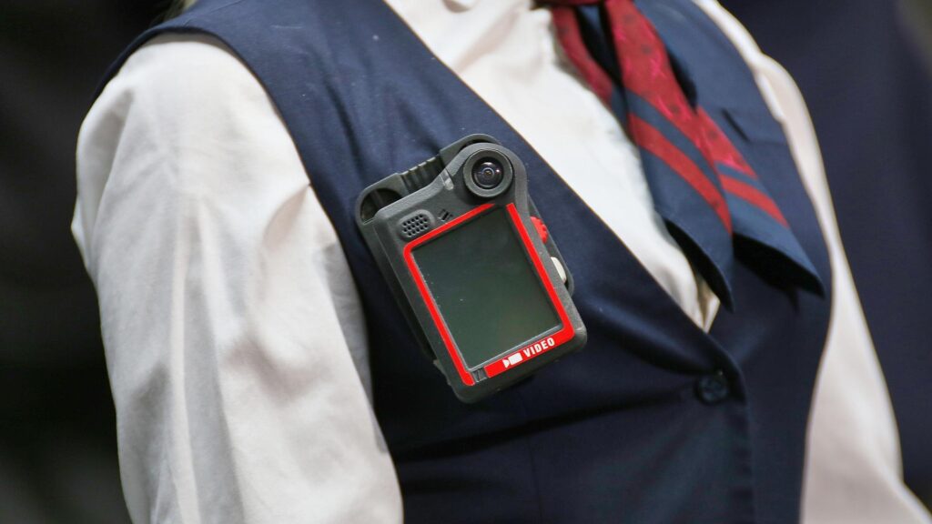 Schaffnerin mit Bodycam (Archiv)