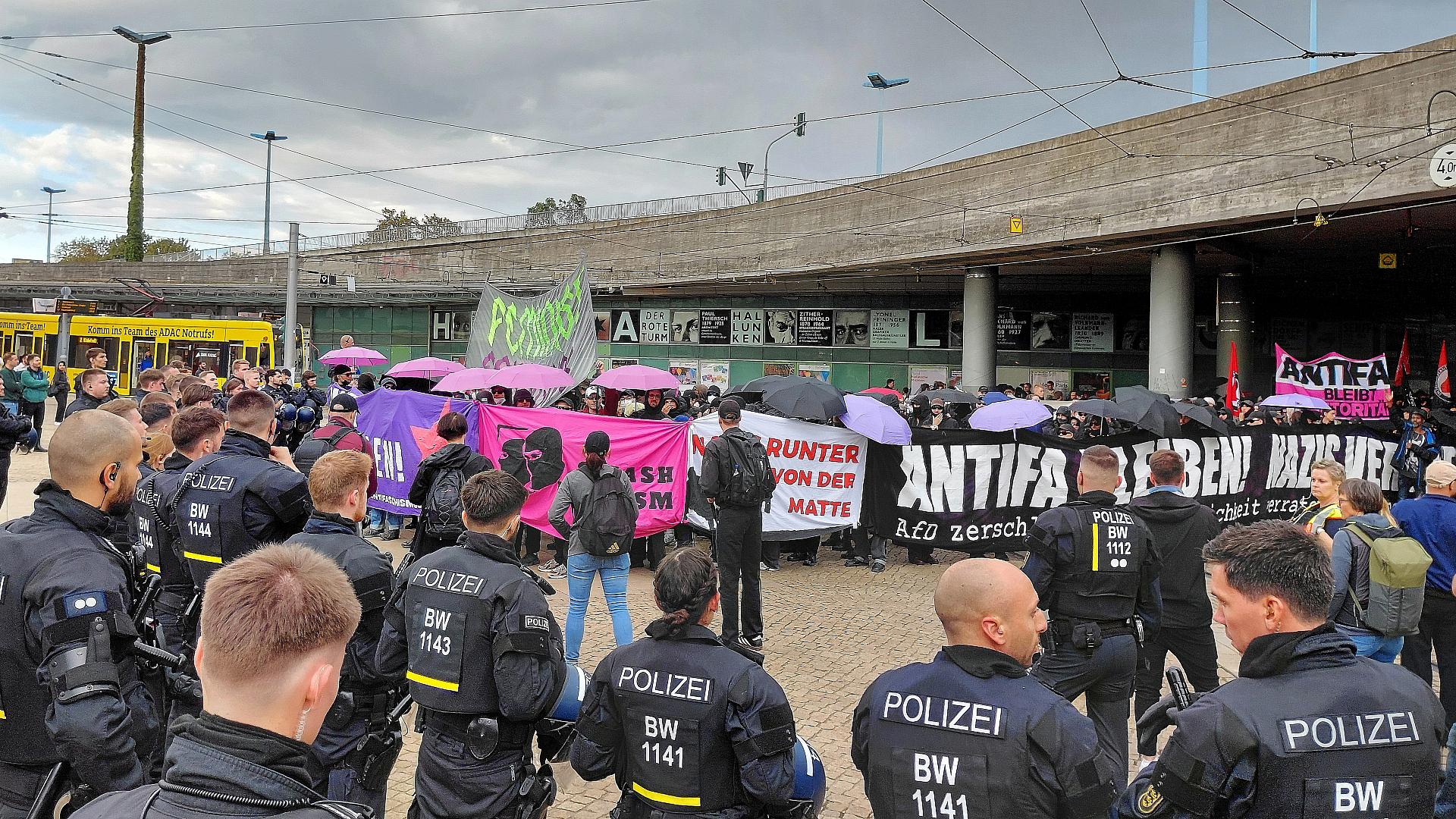 Demos am Vorabend der Landtagswahl in Sachsen-Anhalt 1 Antifa-Demo in Halle am 05.09.2026