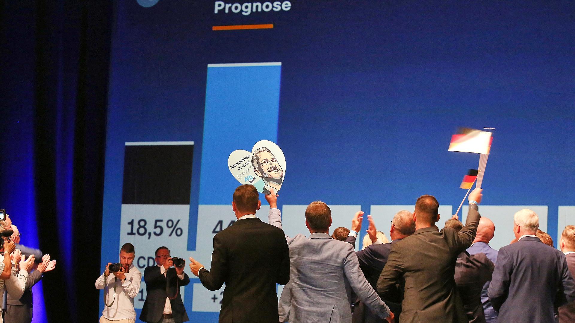 Bundesregierung erwartet keine schnelle Regierungsbildung in Sachsen-Anhalt 1 AfD-Wahlparty am 06.09.2026