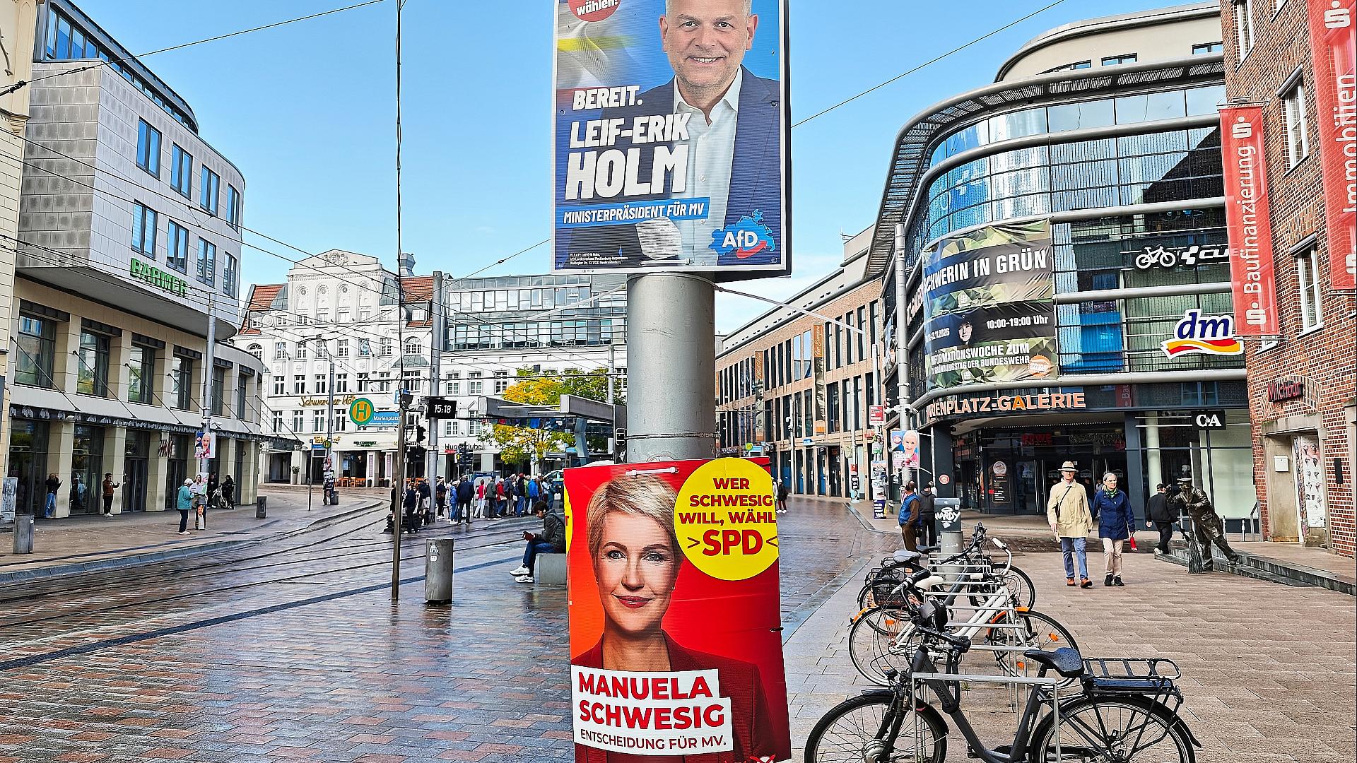 Wahlplakate für die Landtagswahl 2026 am 20.09.2026