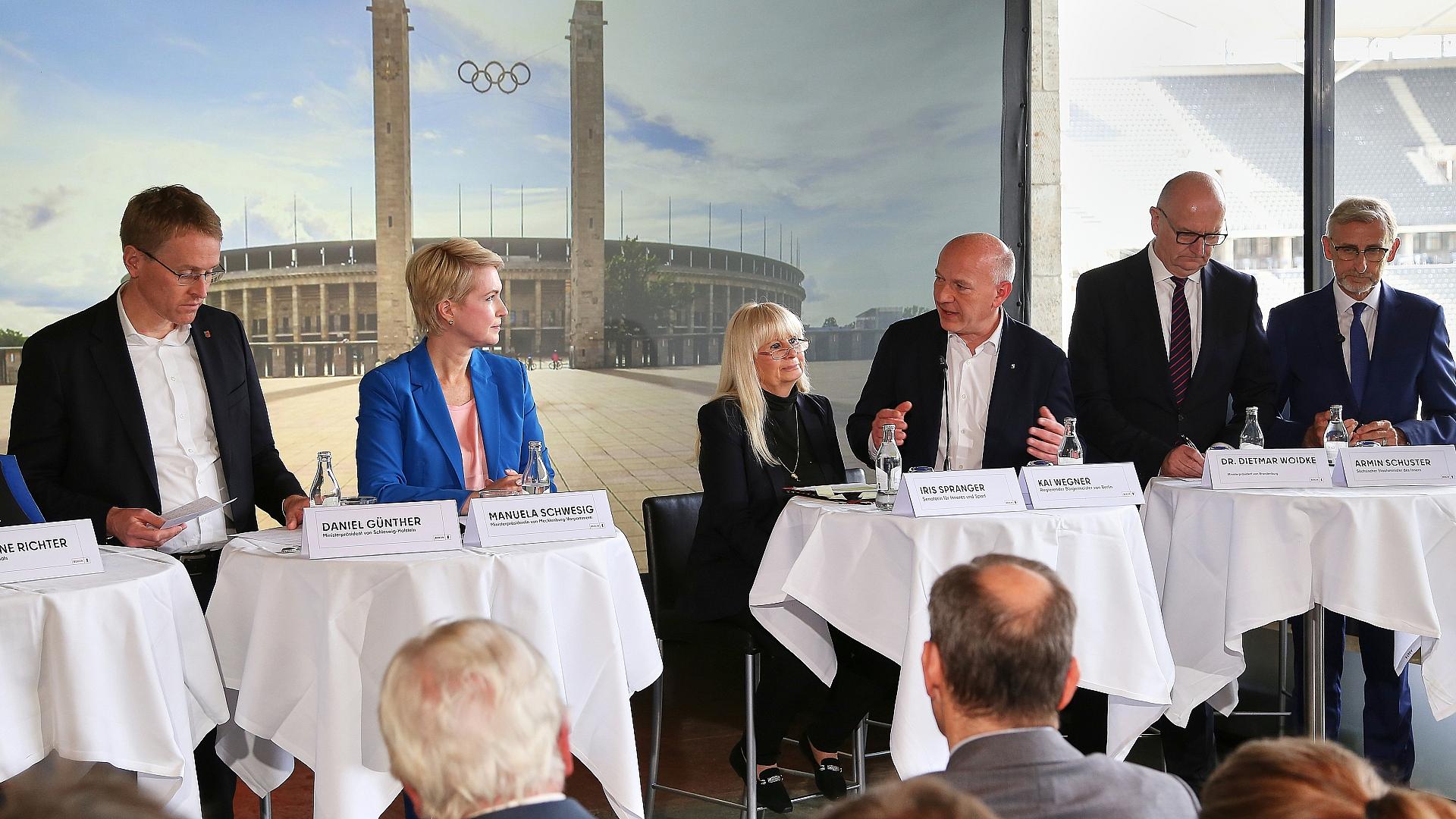 Berlin zieht Olympiabewerbung offiziell zurück 1 Vorstellung des Berliner Konzepts für Olympia-Bewerbung im Mai 2025 (Archiv)