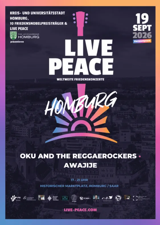 Homburg beteiligt sich erneut an Friedensinitiative „Live Peace“
