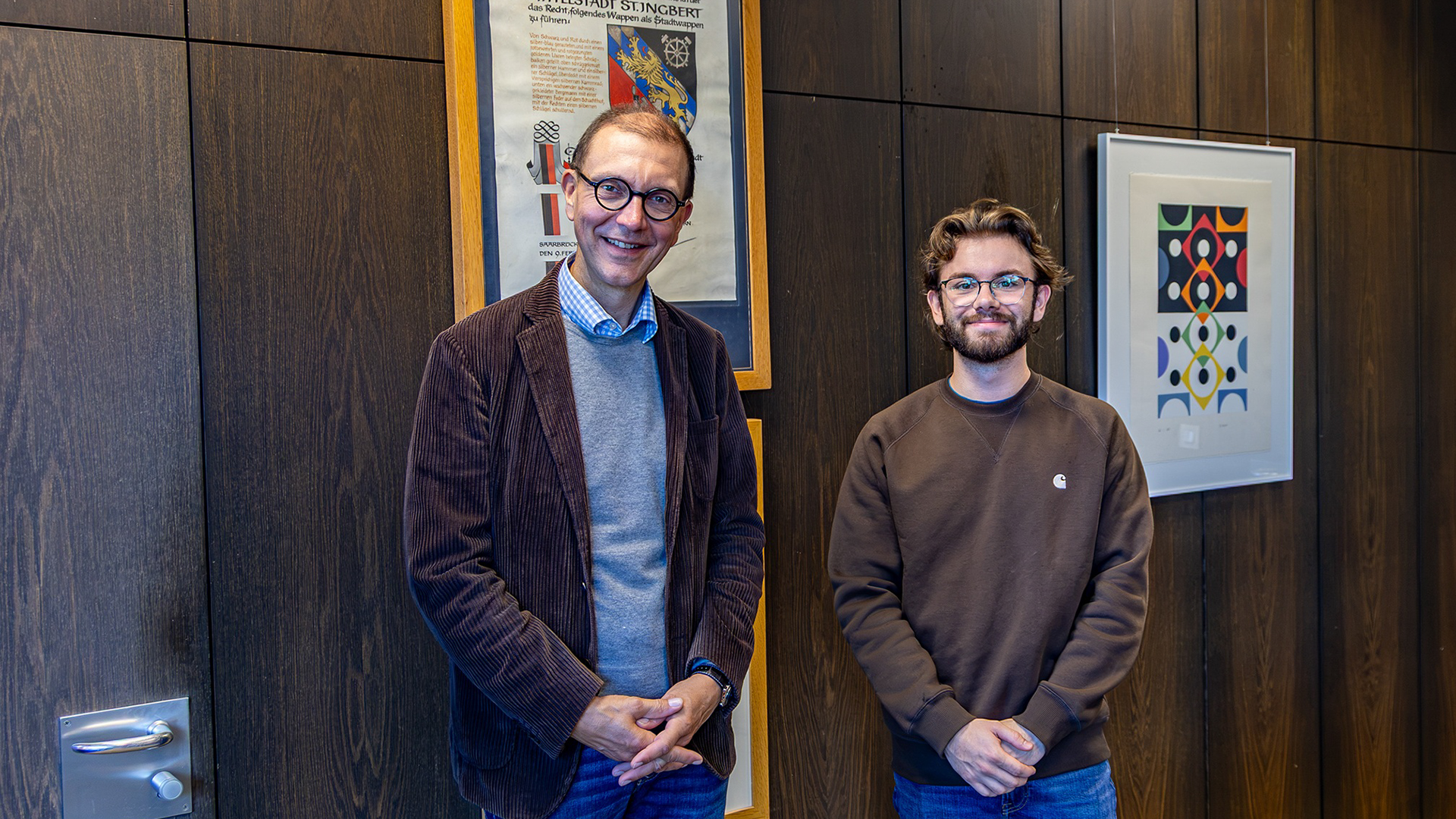 Aktuelles aus St. Ingbert | Bild: Stadt St. Ingbert Oberbürgermeister Dr. Ulli Meyer begrüßt neuen Bauingenieurstudenten