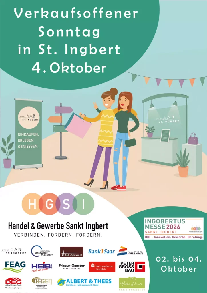 Aktuelles aus St. Ingbert | Bild: Stadt St. Ingbert Verkaufsoffener Sonntag – bummeln, entdecken und einkaufen