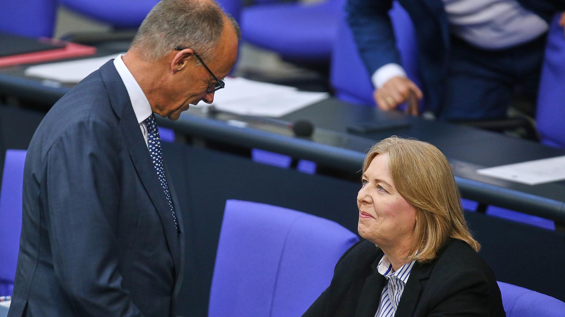 Merz lobt "vertrauensvolle Zusammenarbeit" mit Bas 1 Friedrich Merz und Bärbel Bas (Archiv)