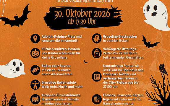 Aktuelles aus Völklingen | Bild: Stadt Völklingen Spuk, Spaß und Shopping: Halloween-Abend am 30. Oktober