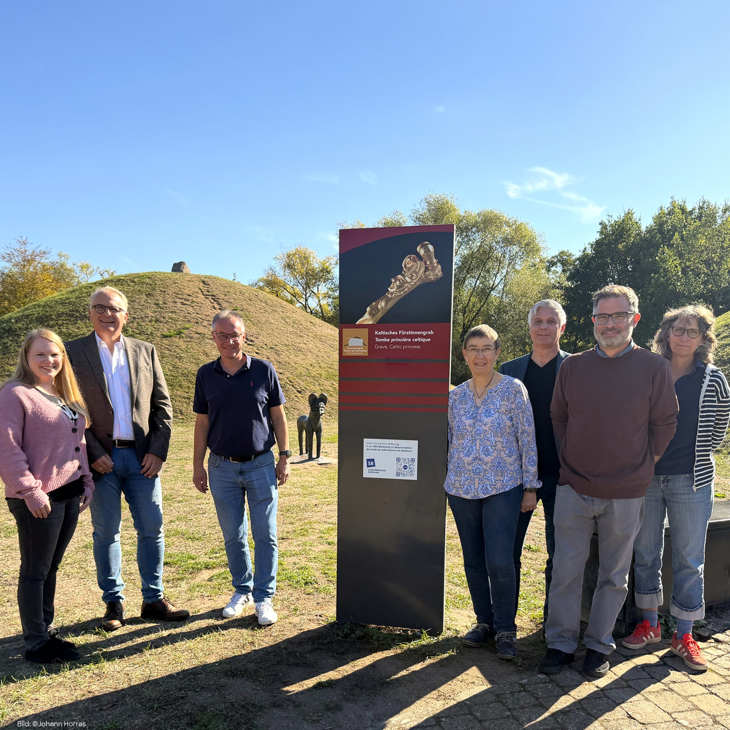 Fürstinnengrab im Kulturpark Bliesbruck-Reinheim erhält SR-Plakette mit QR-Code 1 Aktuelles aus Gersheim Geschichte audiovisuell erfahren im Europäischen Kulturpark