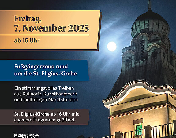 Völklinger Mondscheinmarkt am 6. November rund um die St. Eligius-Kirche 5 Aktuelles aus Völklingen Völklinger Mondscheinmarkt – Markterlebnis, Genuss und Unterhaltung bis in den Abend