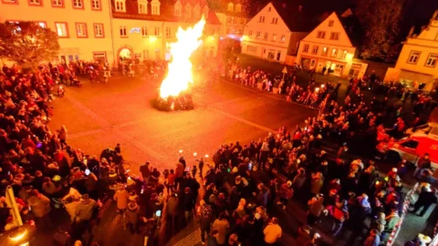 Martinsumzug in der Ottweiler Altstadt am 10. November