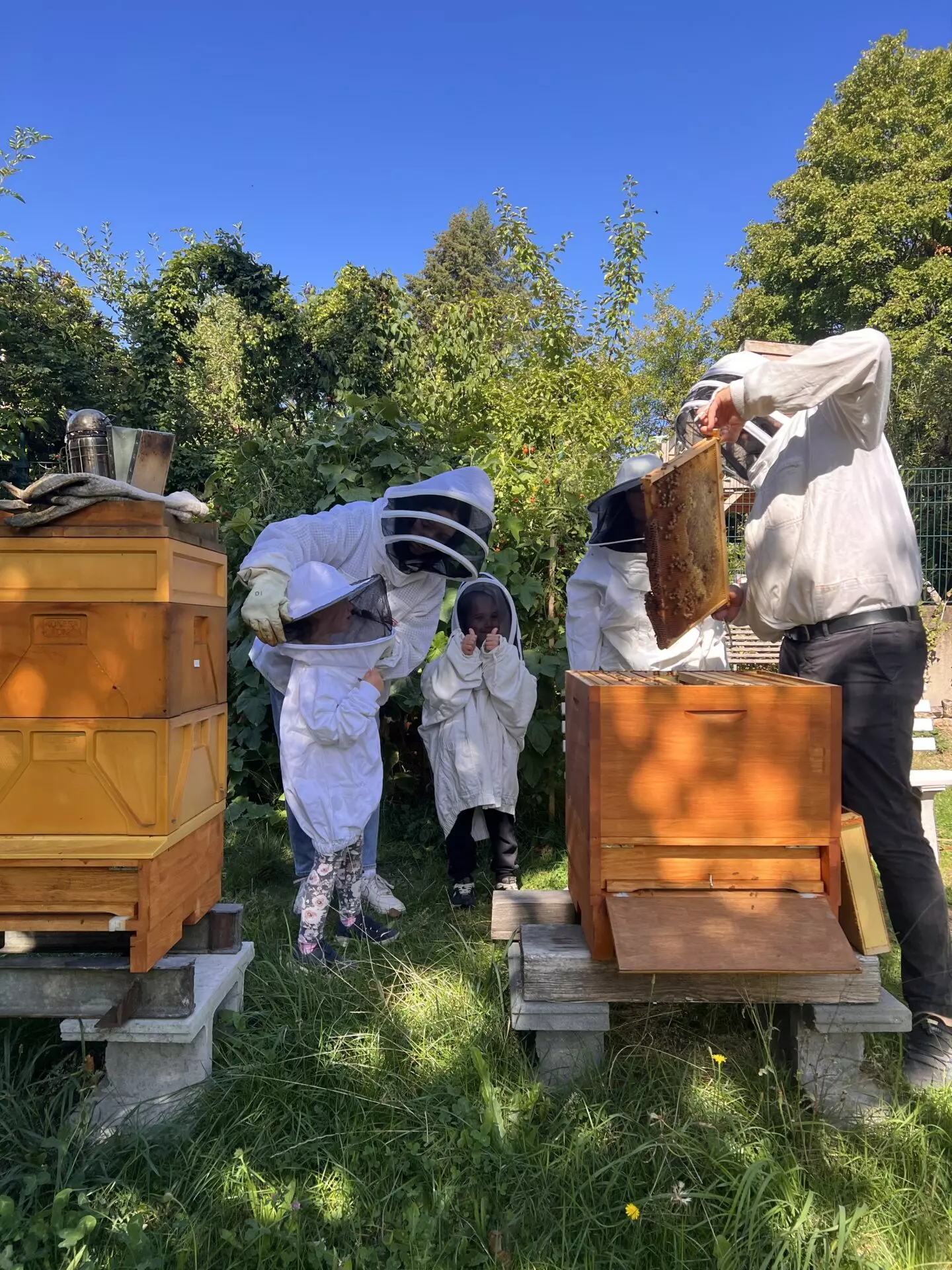 Kita-Kinder besuchen Imker in St. Ingbert 1 Aktuelles aus St. Ingbert Spannender Besuch beim Imker: Kinder der Kita Luitpold entdecken die Welt der Honigbienen
