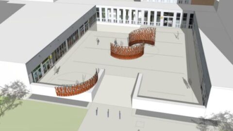 Forumsplatz Physik/Chemie: Entwurf „in between“ von Frauke Eckhardt ausgewählt